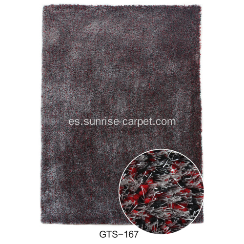 Alfombra Shaggy elástica y de seda con alfombra de mezcla de color
